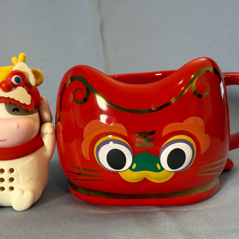 Starbucks 2021 Year of the Ox China Exclusive mug & tea diffuser set NEW RARE